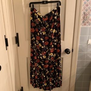 Black Floral Maxi Skirt